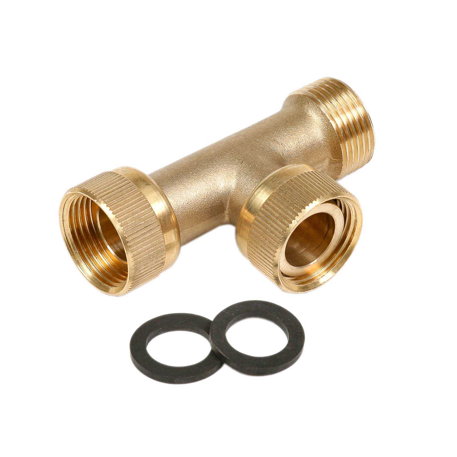 Messing Rollmutter Fitting T 1 IG x 1 IG x 1 AG